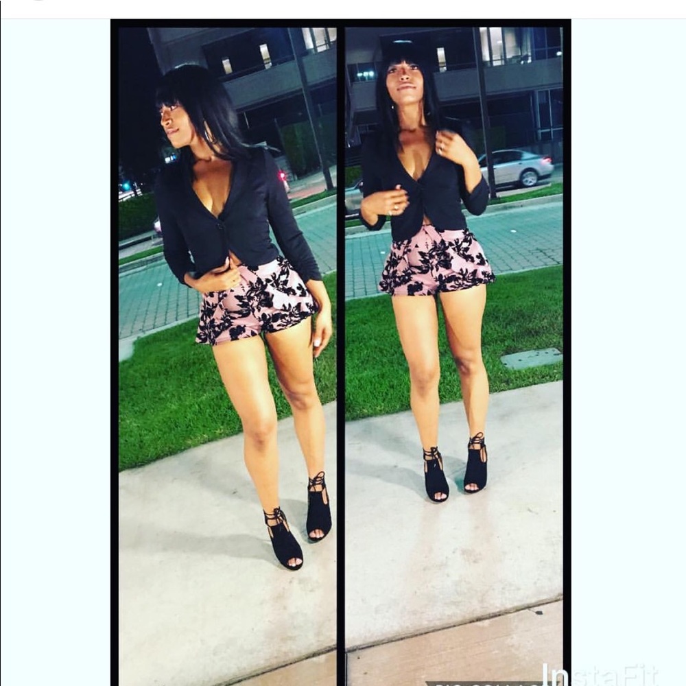 High waist mini shorts